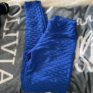 Braziliara Blue Honeycomb Leggings